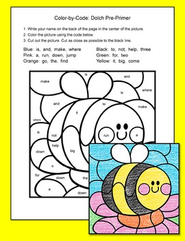 Color by Sight Words Mural - Spring Activities / Summer Activities