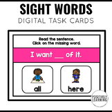 Sight Words Digital Boom Cards | Using Sight Words in Context