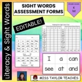 Sight Words Test Assessment Forms - Heart Words - High Fre