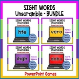 Sight Words Unscramble PowerPoint Games BUNDLE