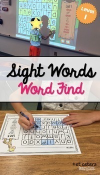 Sight Words Word Find PowerPoint & Printables Bundle by et cetera ...