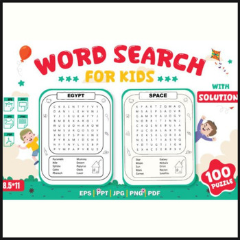 Preview of Sight Words Word Search Book for Kids | Pre-K Worksheets