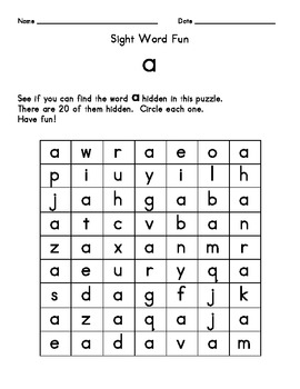 Sight Words - Word Search Bundle - 27 pages - Dolch High Frequ. Words