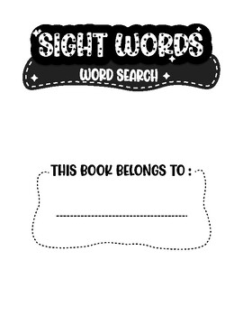 Preview of Sight Words Word Search: K-2nd Grade