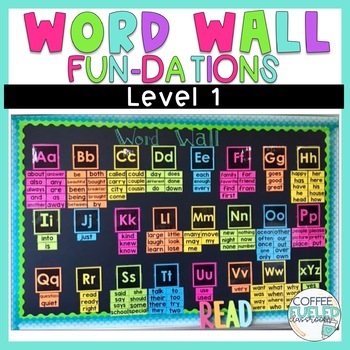 Preview of Word Wall Sight Words Fun-Phonics (fun) dations Level 1 Trick Words