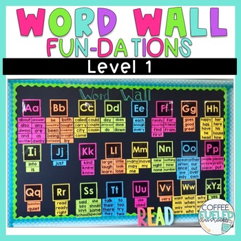 High Frequency Level 1 Word Wall Words