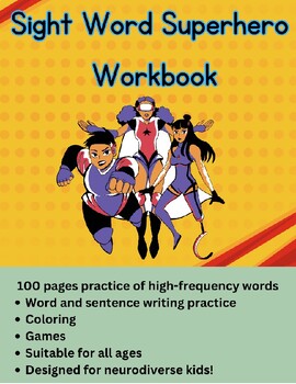 Preview of Sight Words Workbook - writing practice and coloring