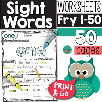 Preview of Sight Words Worksheets Kindergarten Sight Words Practice