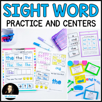 Preview of Sight Words Worksheets Pre-Primer Primer and First Grade Dolch Print and Go