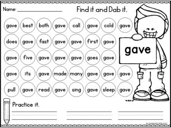 Second Grade Sight Words Worksheets (Sight Words Distance Learning)