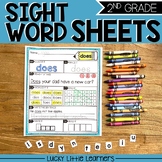 Sight Words Worksheets for 2nd Grade (includes editable wo