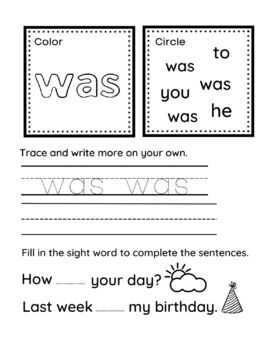 Sight Words activities: 55 High-Frequency Words. 160 worksheets. Ages 5-7.