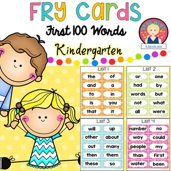 Preview of Fry Sight Words for Kindergarten