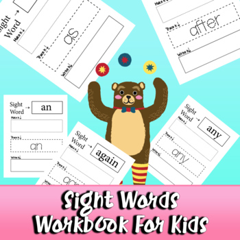 Preview of Sight Words for Kids Tracing Book Vol.5  Back to School Activity