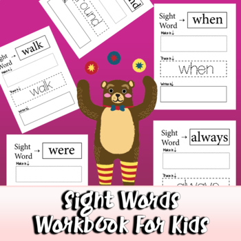 Preview of Sight Words for Kids Tracing Book Vol.6 Back to School Activity