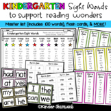 Sight Words for Wonders Kindergarten