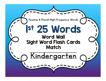 Preview of Sight Words for Word Wall