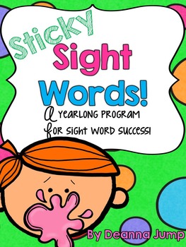 Preview of Sticky Sight Words {editable} Dolch List Sight word activities