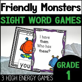 Preview of Sight Words with Monsters Sight Words Games Centers