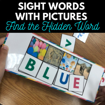 Preview of Sight Words with Pictures - Find the Hidden Word - Beginning to Read