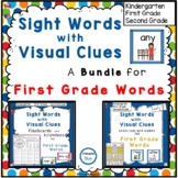 Sight Words with Visual Clues BUNDLE for First Grade Words
