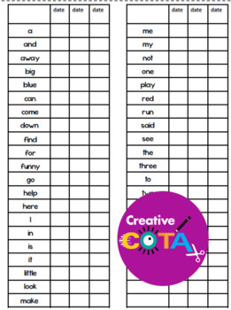 Sight words Worksheets Freebie by CreativeCOTA LLC | TpT