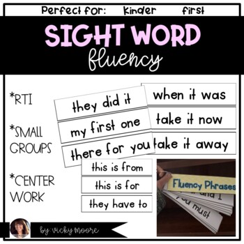 Sight word fluency by victoria moore | Teachers Pay Teachers