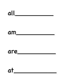 Preview of Sight word practice