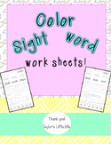 Sight words - Color words
