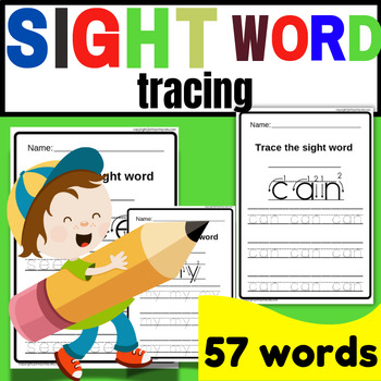 Preview of Sight Word Tracing Worksheet | Letter Formation Practice for Early Learners