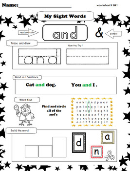 Preview of Sight words at Home "AND"