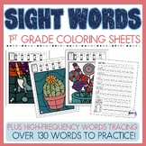 1st grade sight words coloring sheets, high frequency trac