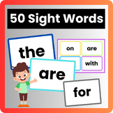 Sight words flashcards | 50 sight words flashcards | High 