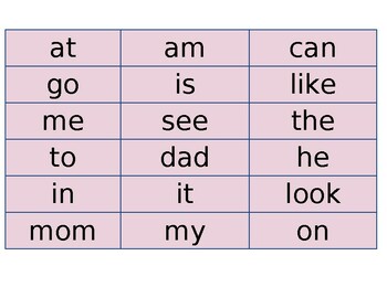 Preview of Sight words for First Grade Basics