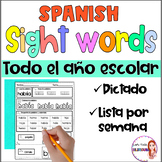 Sight Words Practice and fluency in Spanish - Palabras de 