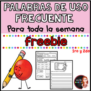 Preview of Sight words in Spanish/ Palabras de uso frecuente en español/FREE