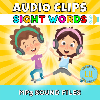 Preview of Sight words kindergarten audio mp3 sound files for Digital activities