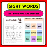 Sight words practical exercises
