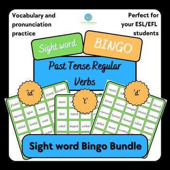 Preview of SightWord Bingo Bundle - Past tense Regular verbs games - 'd', 'id' & 't' sounds