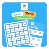 Sightword Bingo - 1 Syllable Adjectives - ESL A1+ Vocabulary Game