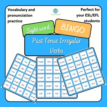 Irregular Past Tense/Present Tense Verb Bingo (30 Players) - Amped Up  Learning