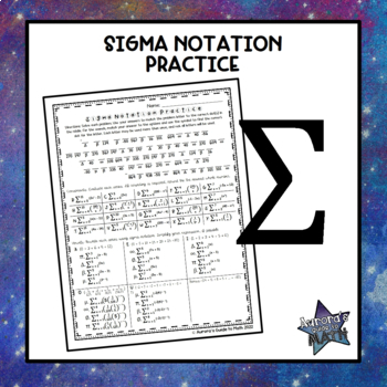 Preview of Sigma Notation Practice