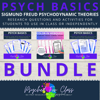 Preview of Freud Psychodynamic Iceberg Theory Psychosexual Stages Psychology BUNDLE