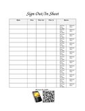 Classroom Sign In Sheet with Google Form/QR Code Option!