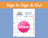 Sign In and Out Form - SIGN IN/OUT Log Sheet - Daycare, Sc