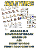 Sign It / Spell It Fitness / ASL / Movement Breaks / Fitne