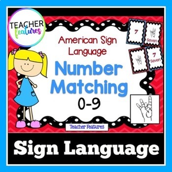 sign language number match 0 9 by teacher features tpt