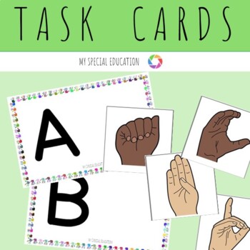 Preview of Sign Language ASL Alphabet Task Cards
