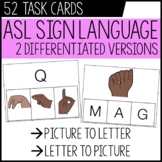 Sign Language ASL Task Cards
