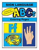 Sign Language Alphabet Classroom Decor, Coloring Sheets, a